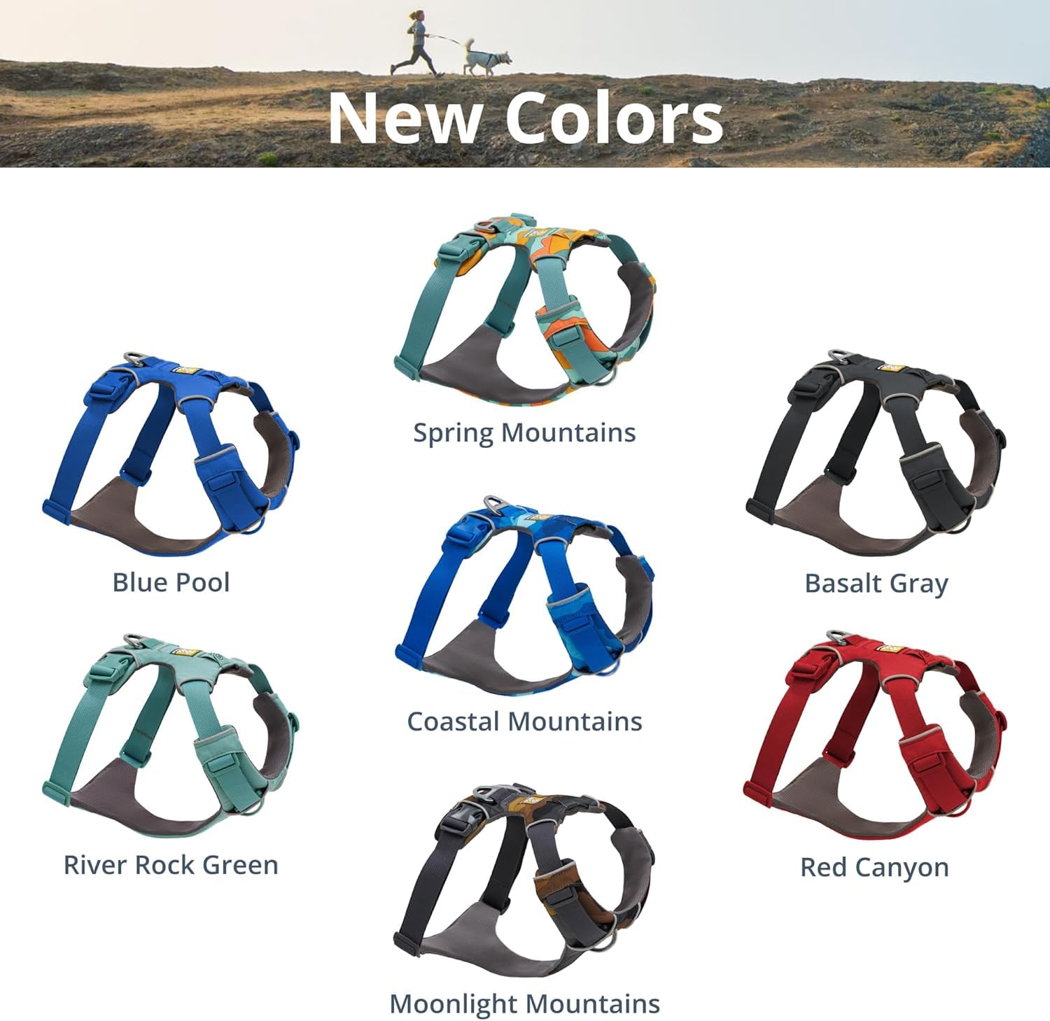 Ruffwear, Front Range Dog Harness, Reflective Soft Padded Leash