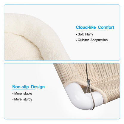 PEFUNY Fluffy Cat Window Bed for Indoor Cats Strong Suction Cup Bed