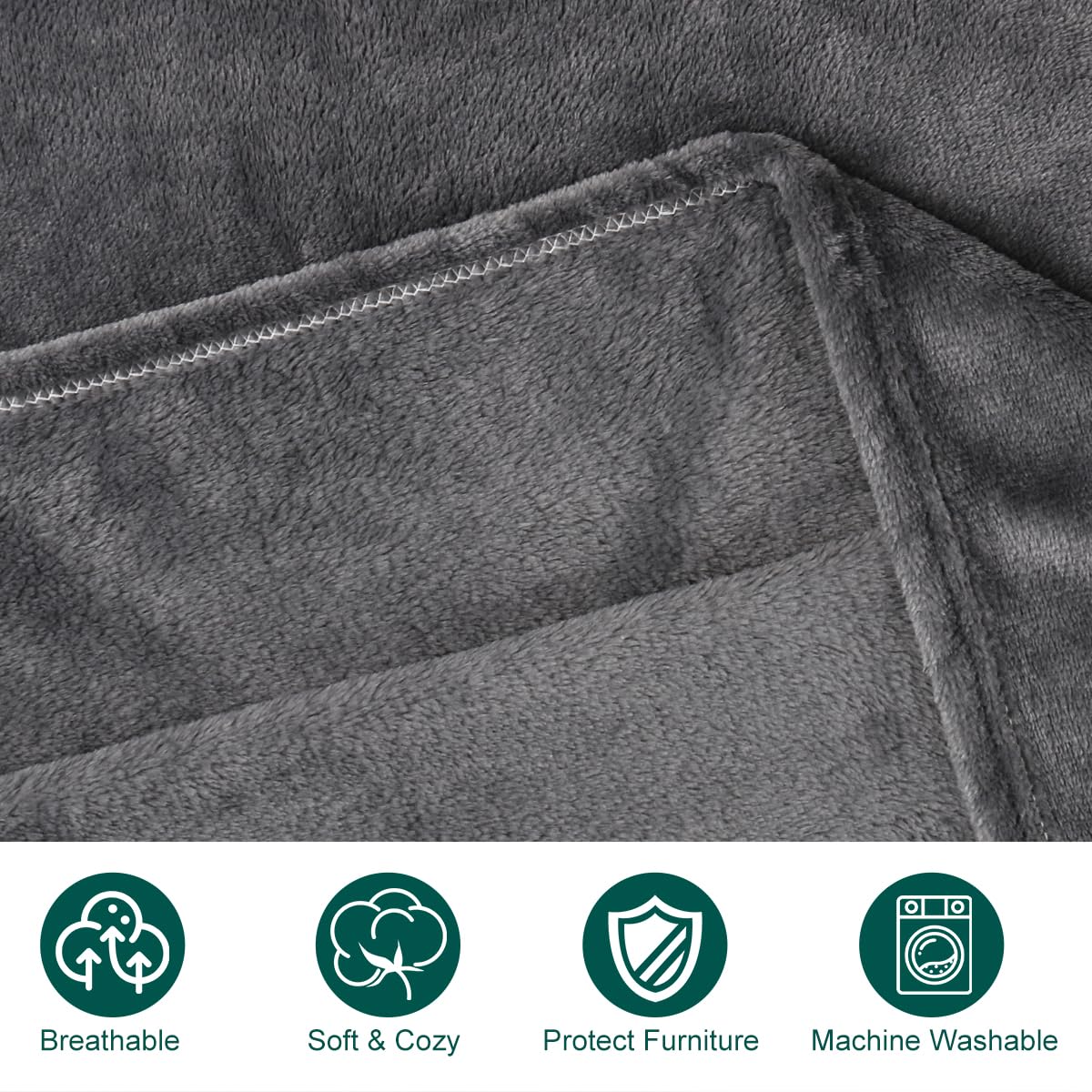 Onarway Dog Blanket Washable for Bed: 2 Packs Dog Blankets Crate