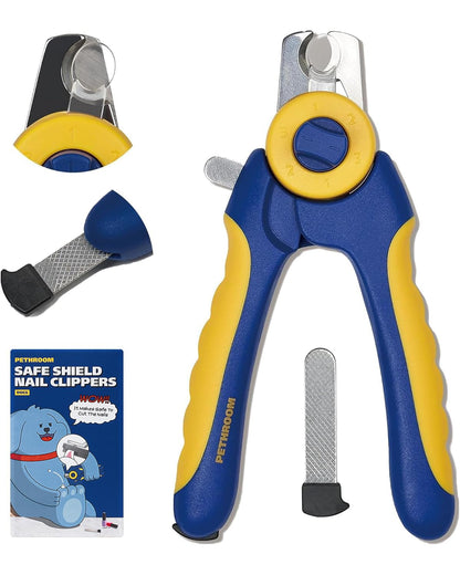 PETHROOM] Dog Nail Clipper with Transparent Guard Nail File Clipper