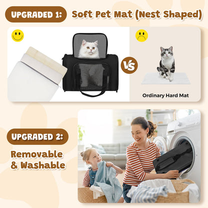 FOORLON Cat Carrier Soft for Pets Up to Cat Travel Bag Soft-Sided Bag