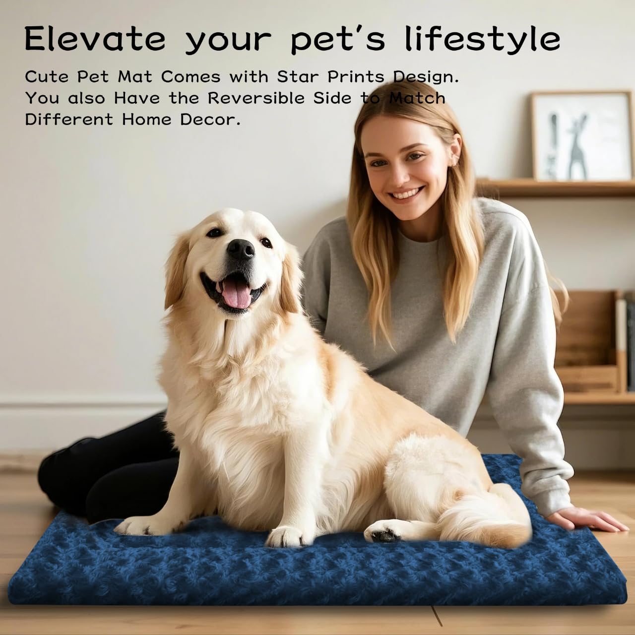 Dog Beds Crate Pad, Dog Bed Mat for Medium Dogs Sleeping, Crate