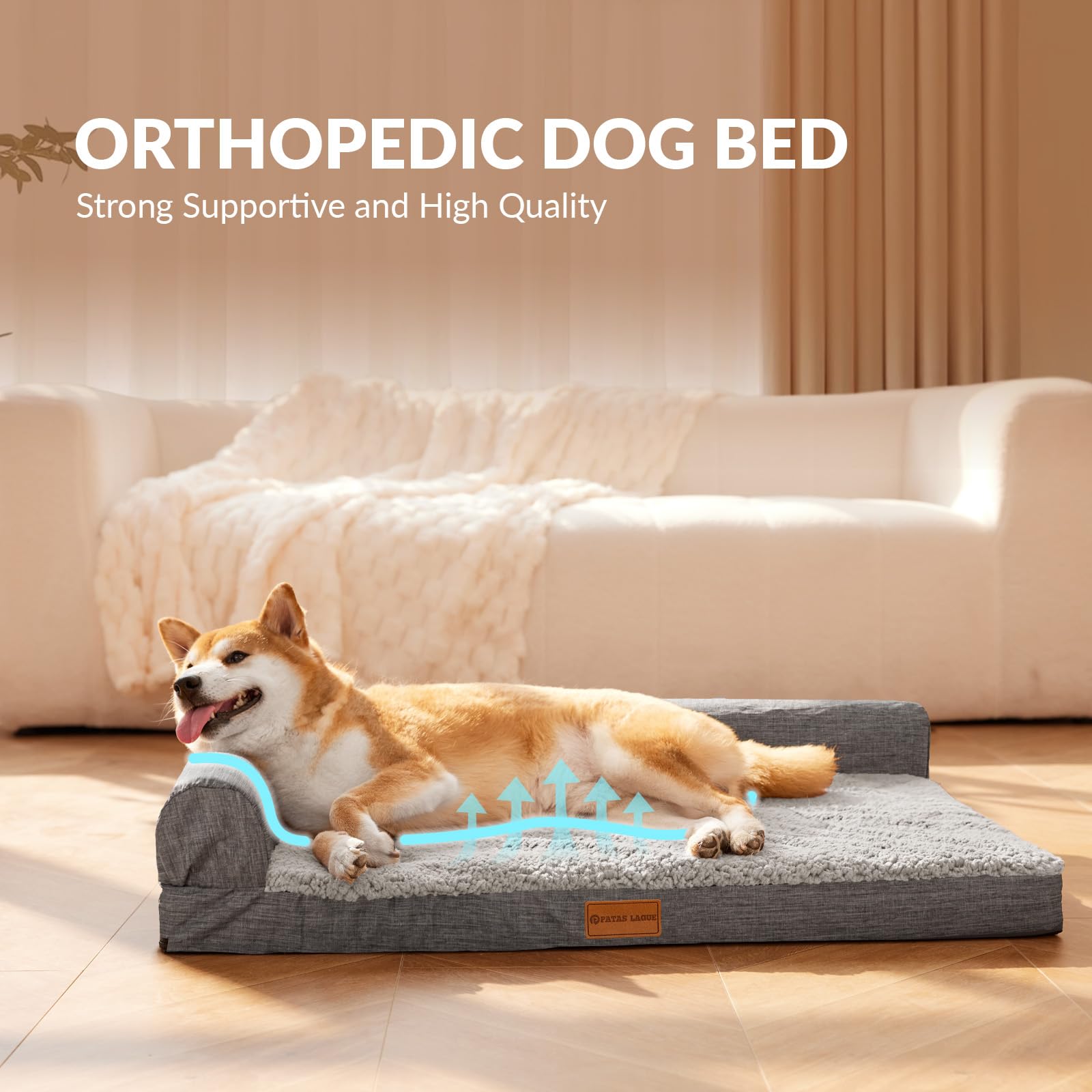 Patas Lague Orthopedic XL Dog Bed Large Sized Dog X28'', Bed