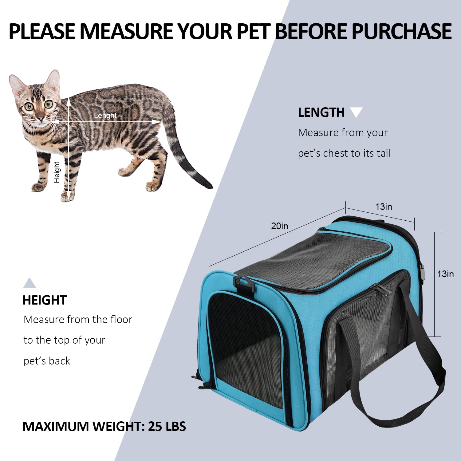 Henkelion Large Cat Carriers Dog Carrier Pet Carrier