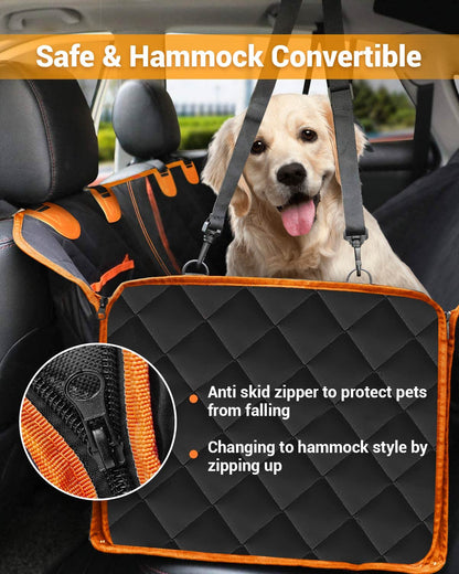 Dog Car Seat Cover, 600D Heavy Durable Dog Seat Cover for Back Seat
