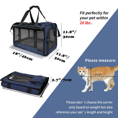 GAPZER Medium Cat Carrier Large Cat + Soft Pet Carrier