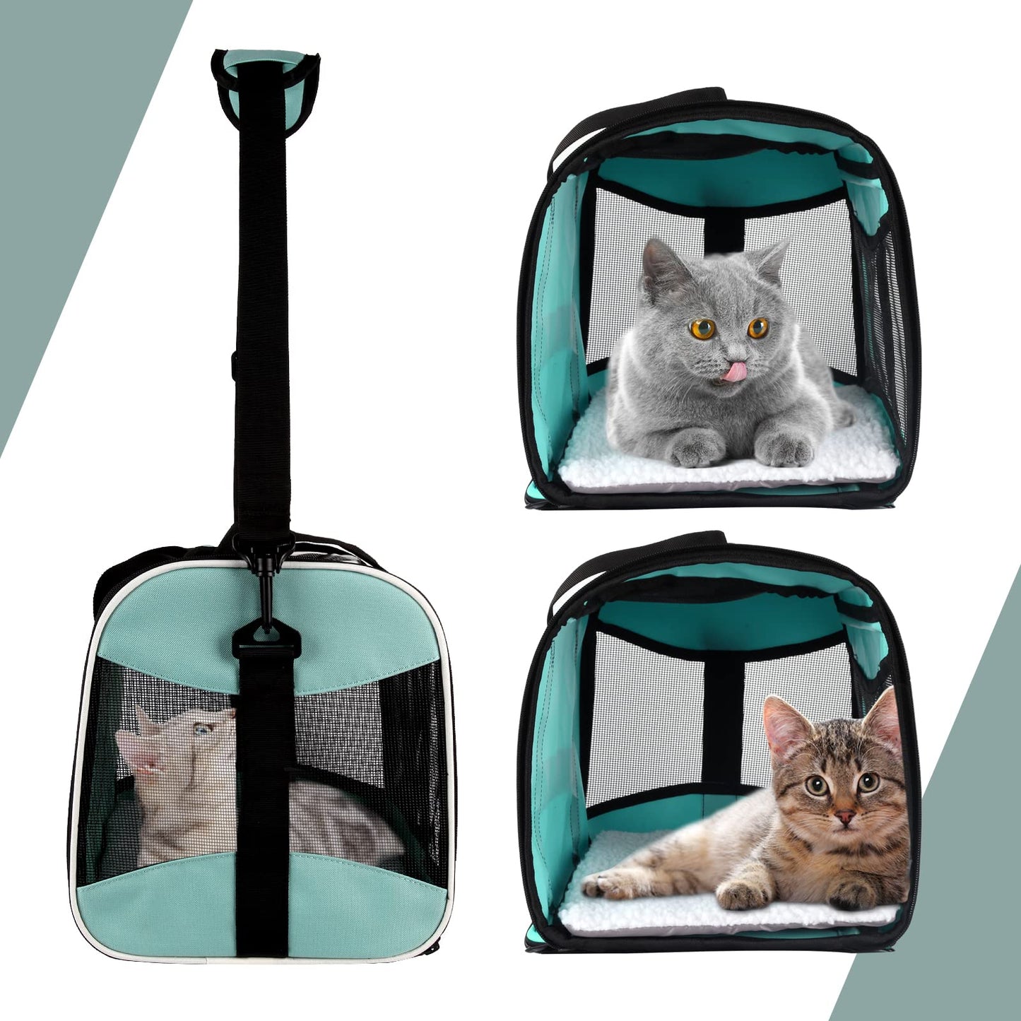 Cat Carrying Case Pet Dog Carrier Soft-Sided Cat Bag Airline Bag