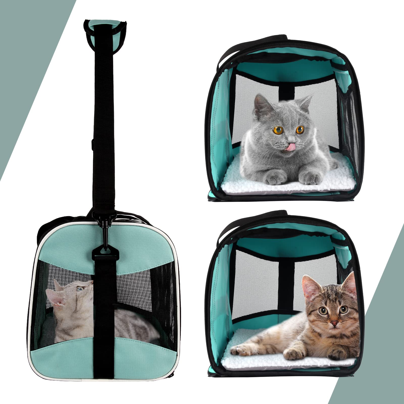 Cat Carrying Case Pet Dog Carrier Soft-Sided Cat Bag Airline Bag