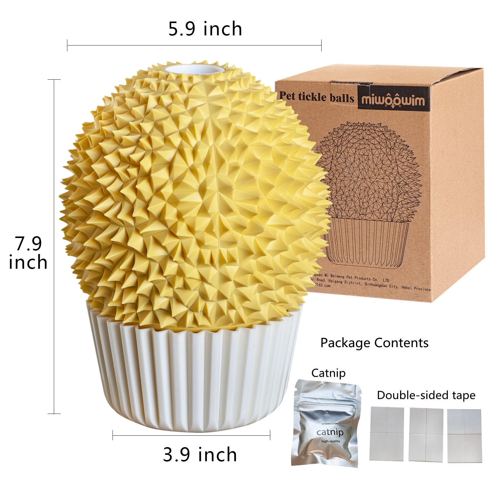 Miwoowim Catnip Feeder and Self Grooming Toys Cat Face Scratcher