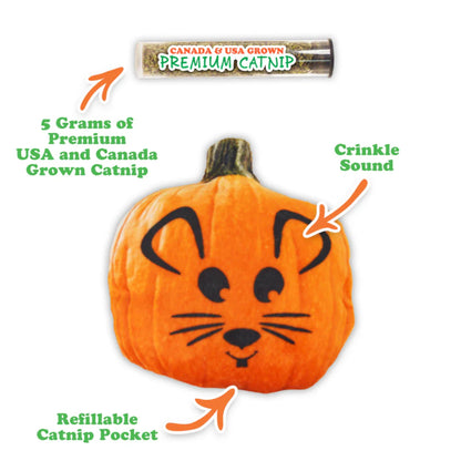Meowijuana Get Spooked Bundle, Pumpkin Refillable Toy and Catnip