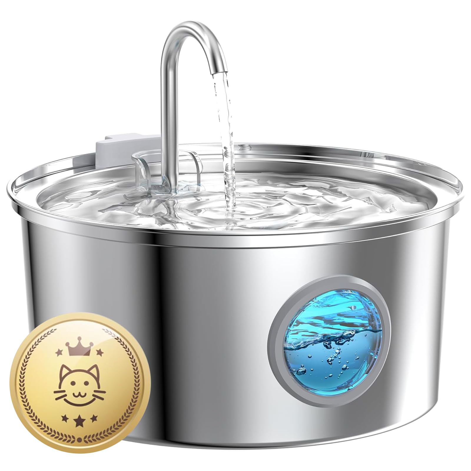 Pet Water Fountain Stainless Steel: Cat Water Fountains Bowl
