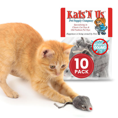 Kats'N Us Fur Mouse Cat Toy 10 Pak Mouse