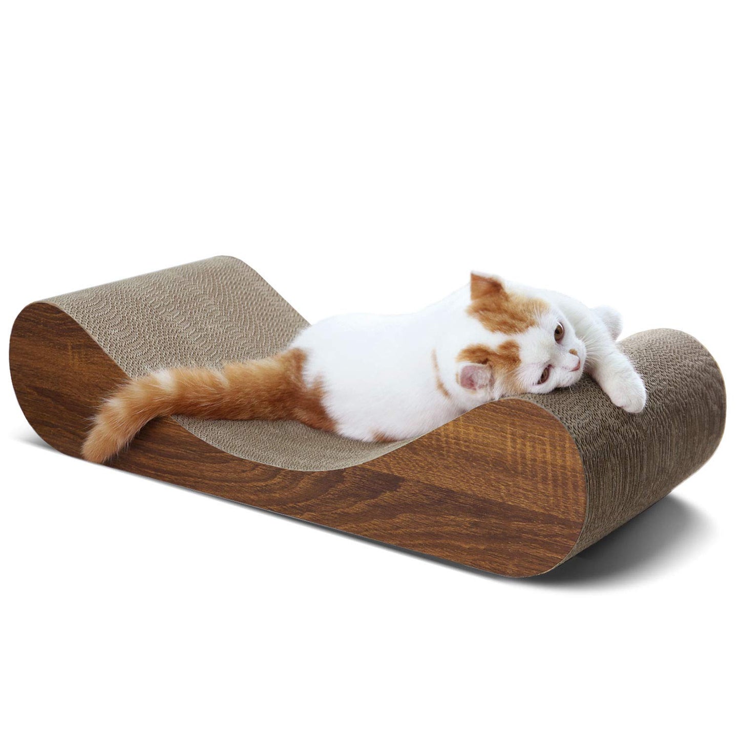 FluffyDream Cat Scratcher Cardboard Lounge Bed, Cat Scratching Pad