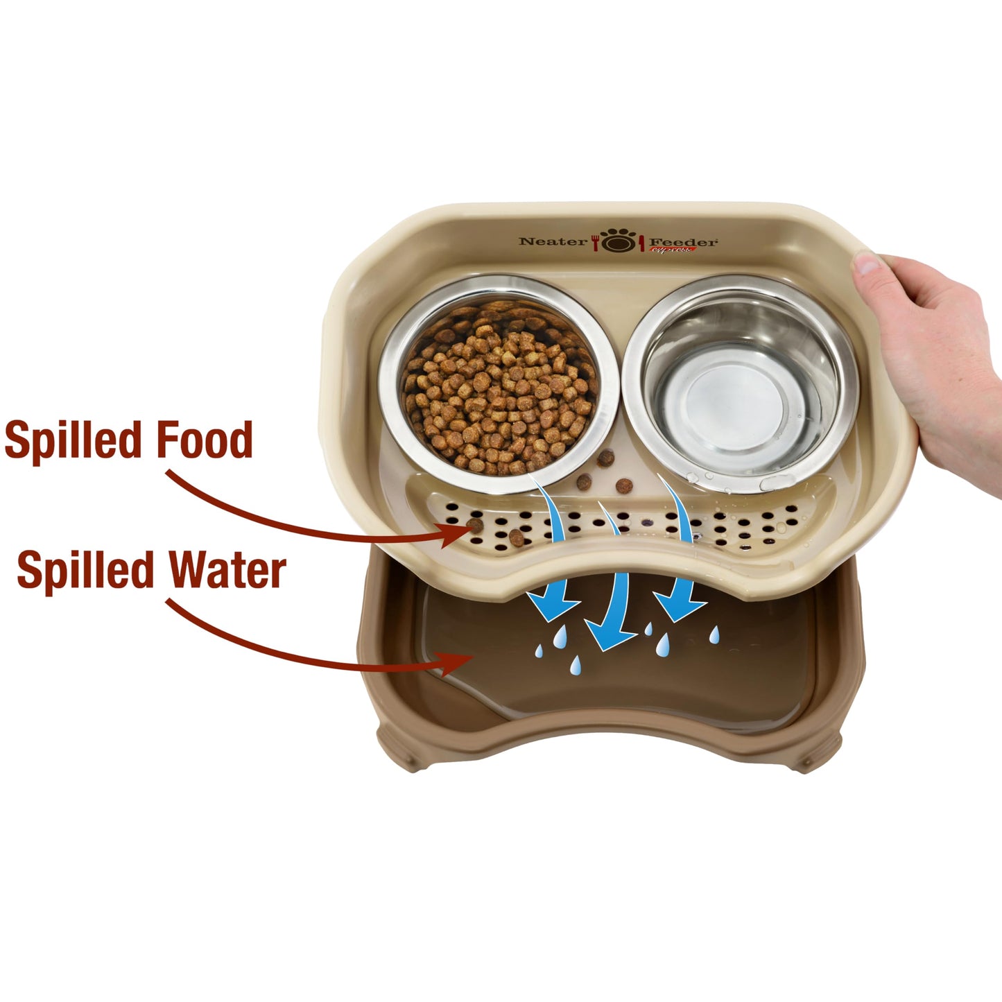 Neater Feeder Express Mess Proof Dog Bowls Elevated for Small Bowl