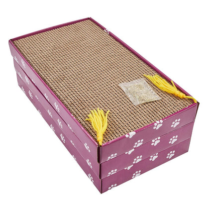 PEEKAB Cat Scratcher Cardboard Wide Scratching Board Reversible Pad