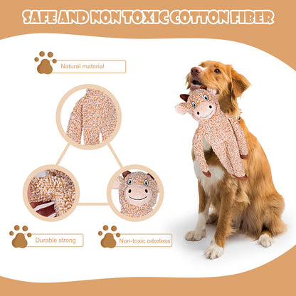 BUYPOW No Stuffing Dog Toys for Large Dogs, 5 Pack Squeaky Plush