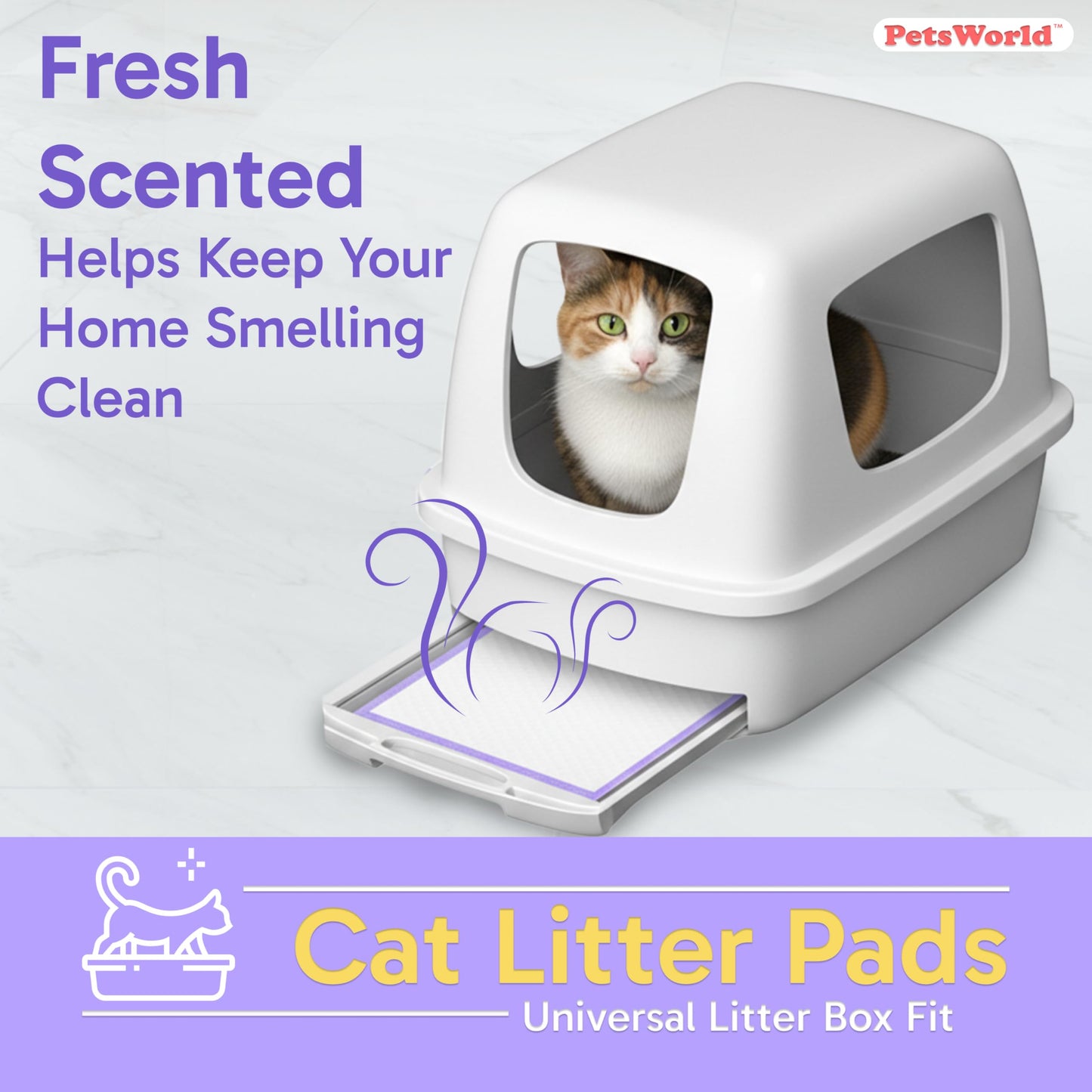 PETSWORLD Fresh Scented Cat Pads Refills for Tidy Cats Breeze Litter