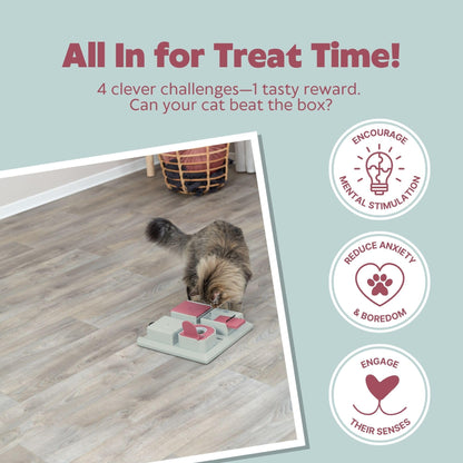 TRIXIE Cat Activity Poker Box Strategy Game Interactive Puzzle Toy