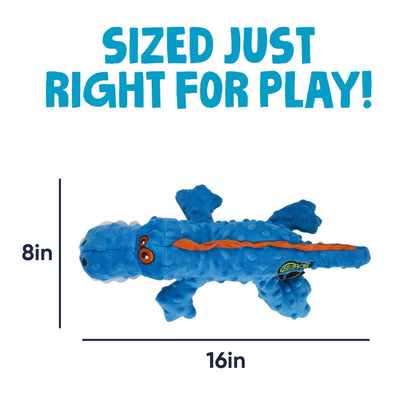 goDog Gators Squeaky Plush Dog Toy with Chew Guard Technology, Plush