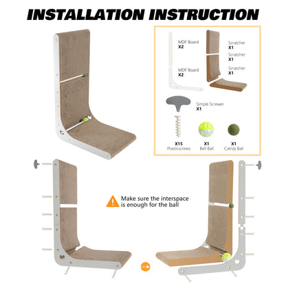 SMARTBEAN Cardboard Cat Scratcher, Vertical Cat Scratching Board