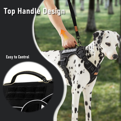 Tactical Dog Harness Medium Sized Dog, No Pull Pet Harness, Clip