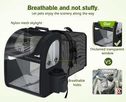 Pecute Pet Carrier Backpack, Dog Carrier Backpack, Expandable Bag