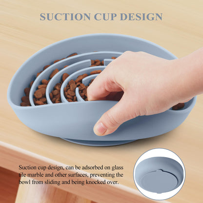 Coomazy Slow Feeder Dog Bowl, Silicone Material, Nonslip Design, Bowl