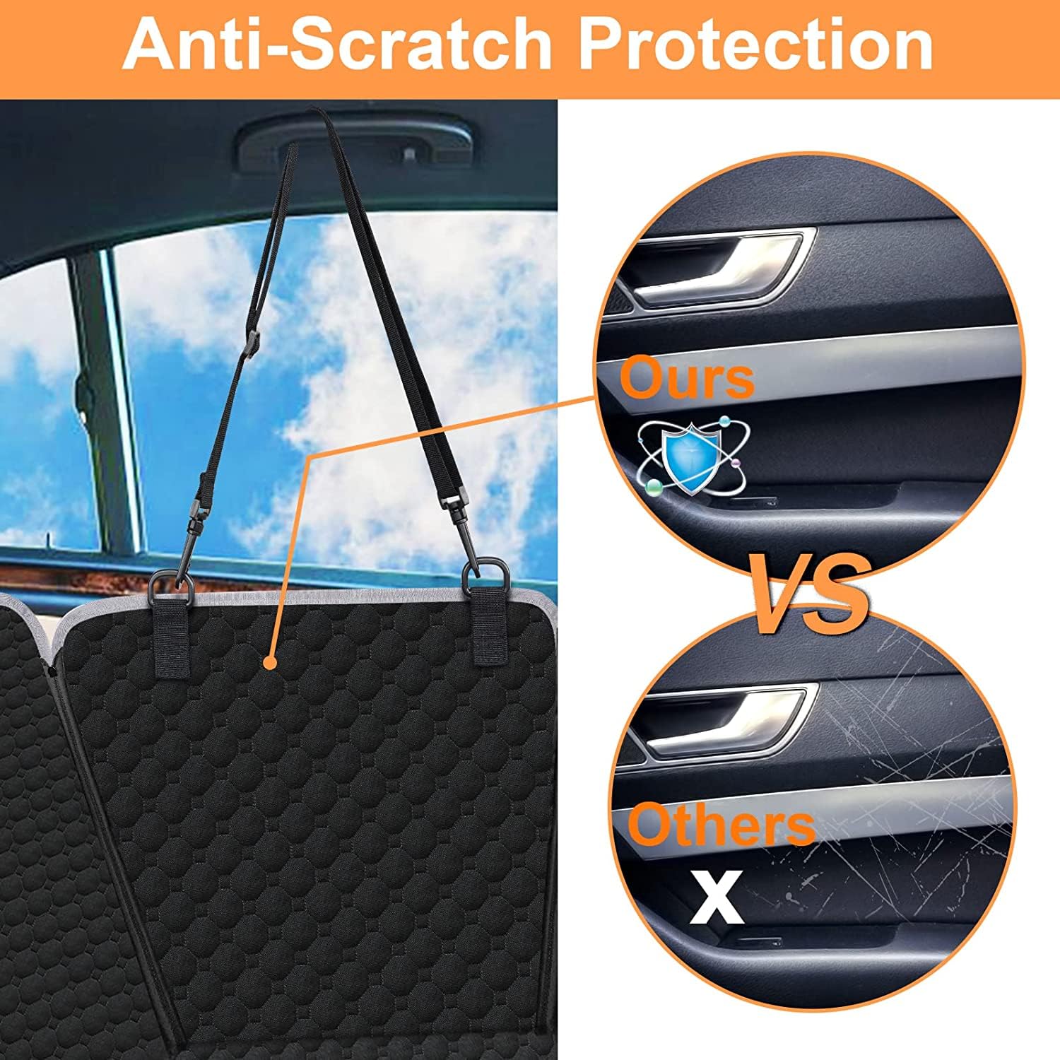 Mancro Dog Hammock for Car, 2026 Upgraded 600D Heavy Duty Seat