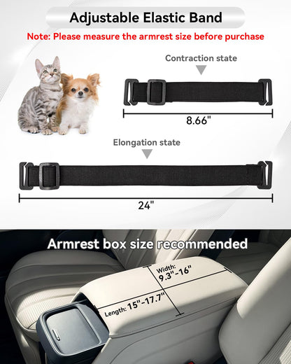 PETSFIT Center Console Dog Car Seat with Safe Protection Hooks, Seat