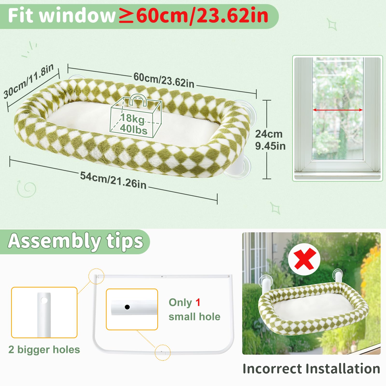 Sunhoo Cat Window Perch Bed Foldable Kitty Windowsill Hammock Bed