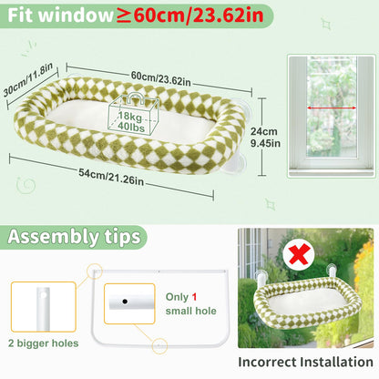 Sunhoo Cat Window Perch Bed Foldable Kitty Windowsill Hammock Bed