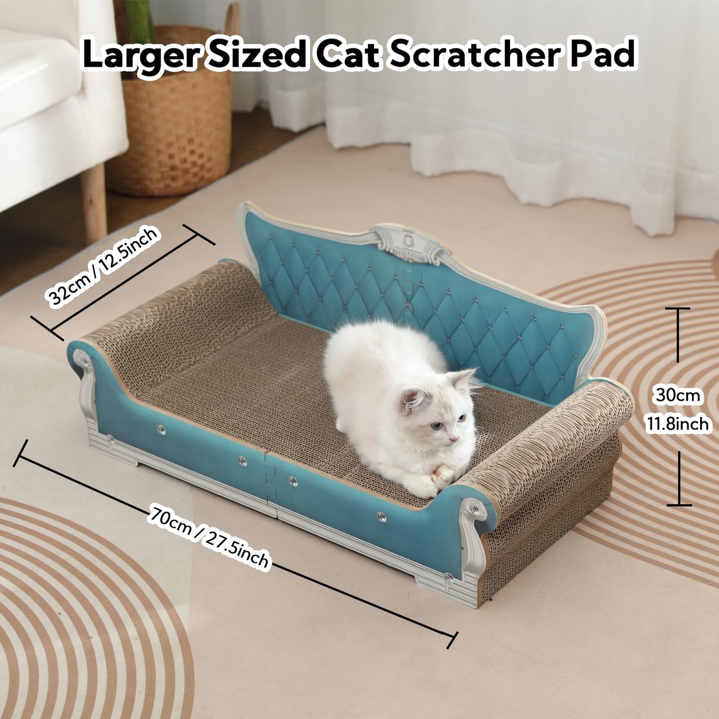 Kidding Pets Cat Sofa Shape Scratch Pad for Large Medium Small Couch