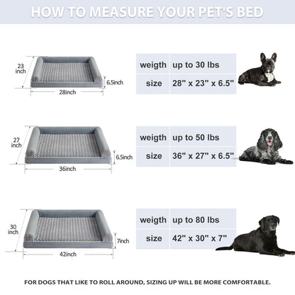 BFPETHOME Dog Beds for Large Dogs, Orthopedic Dog Bed