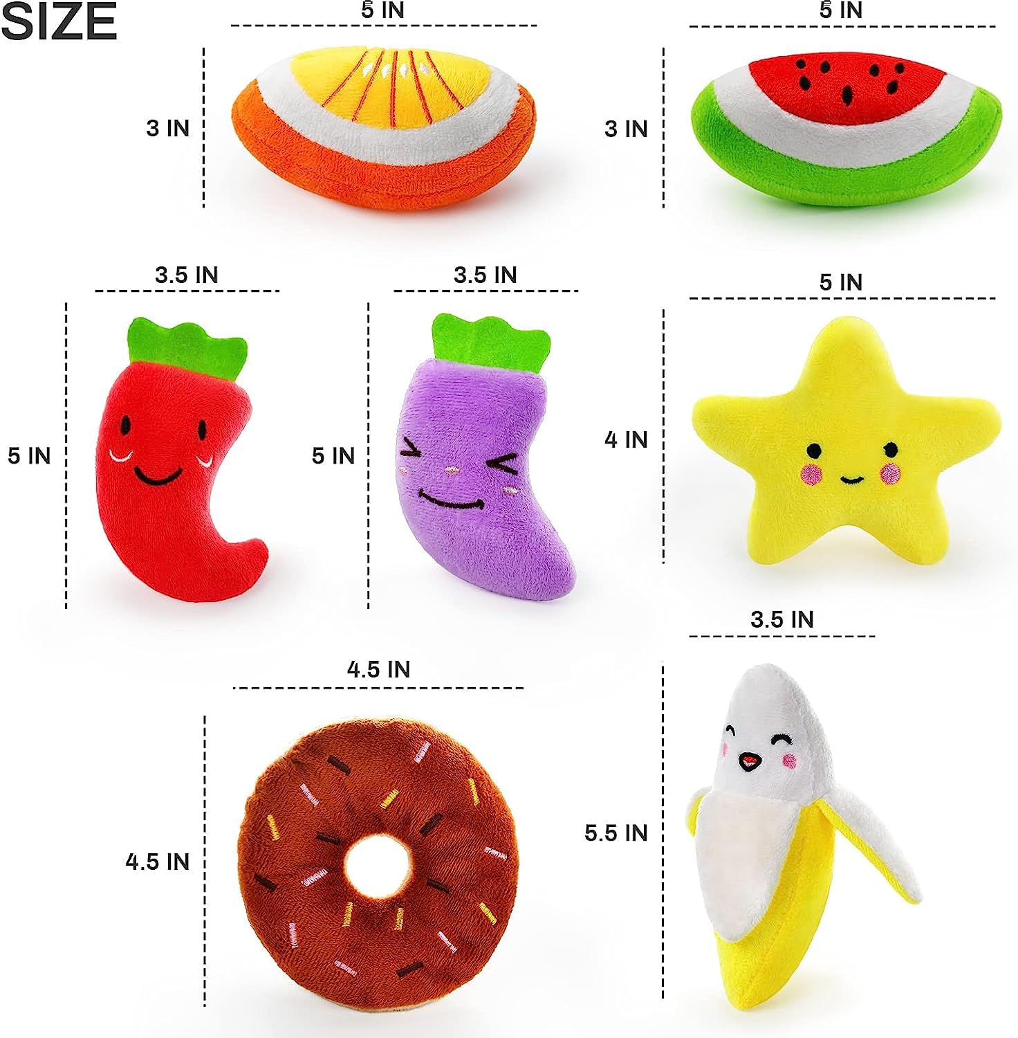LEGEND SANDY Dog Squeaky Toys, Plush Small Dog Toys for Dogs, Plush