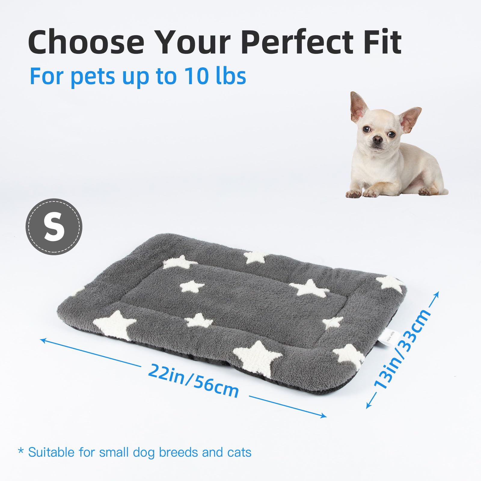Mora Pets Cat Bed for Indoor Cats Washable Dog Crate Pad Cute Crate