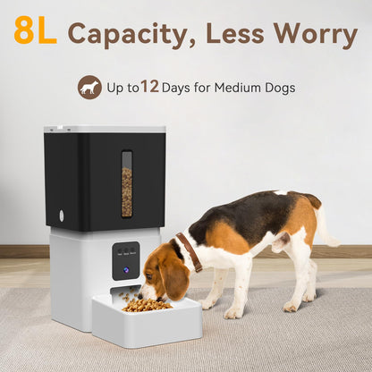 UTCG Automatic Dog Feeder with Camera: /33 Cups WiFi Timed Dispenser