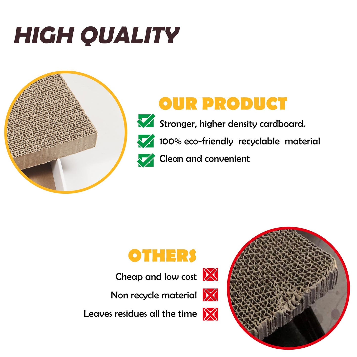 Smartbean Cat Scratcher, L x W x H, Reversible Design for Scratcher