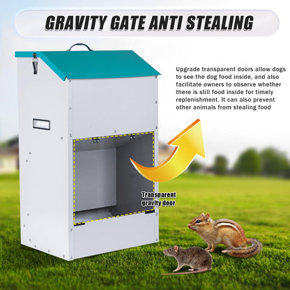 KHEARPSL Automatic Dog Feeder for Large Dogs Outdoor Dog Dispenser