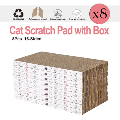 8 Packs in 1 Cat Scratch Pad, Cat Scratcher