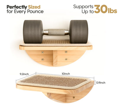 Cat Window Perches, Curved Cat Wall Sisal Mat Bed and 2 Floating Bed