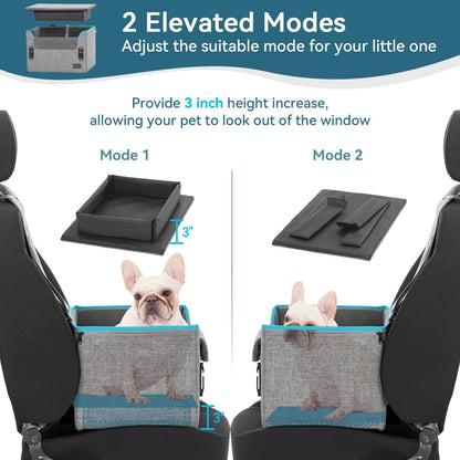PETSFIT Dog Car Seats for Small Dogs Patented Safety Buckles Seat