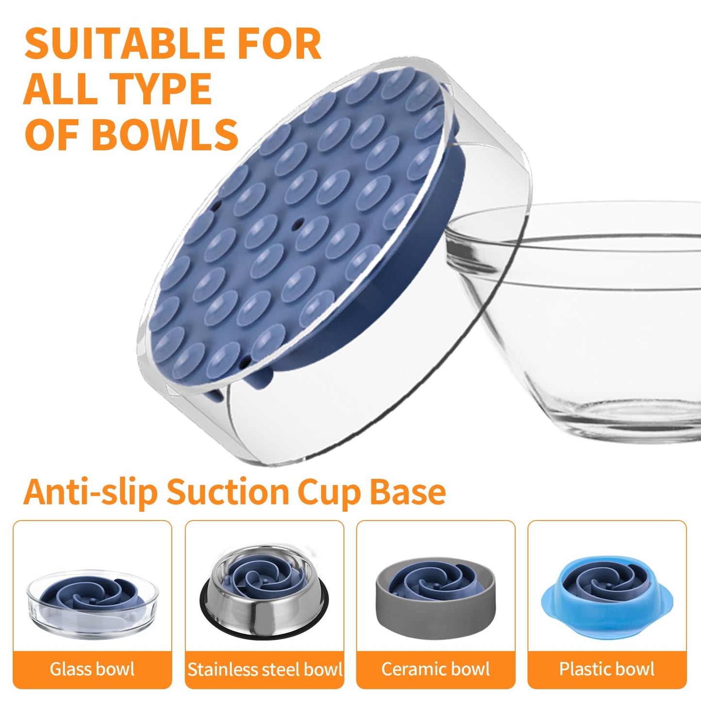 Slow Feeder Dog Bowls Insert, Bestalk Soft Silicone Slow Eating Feeder