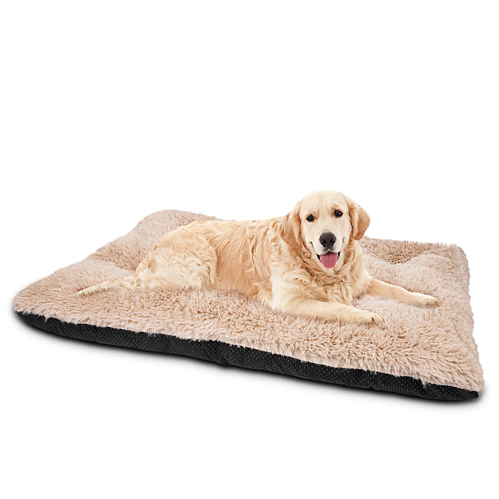 JOEJOY Large Dog Bed Crate Pad, Deluxe Plush Washable Dog Beds Bed