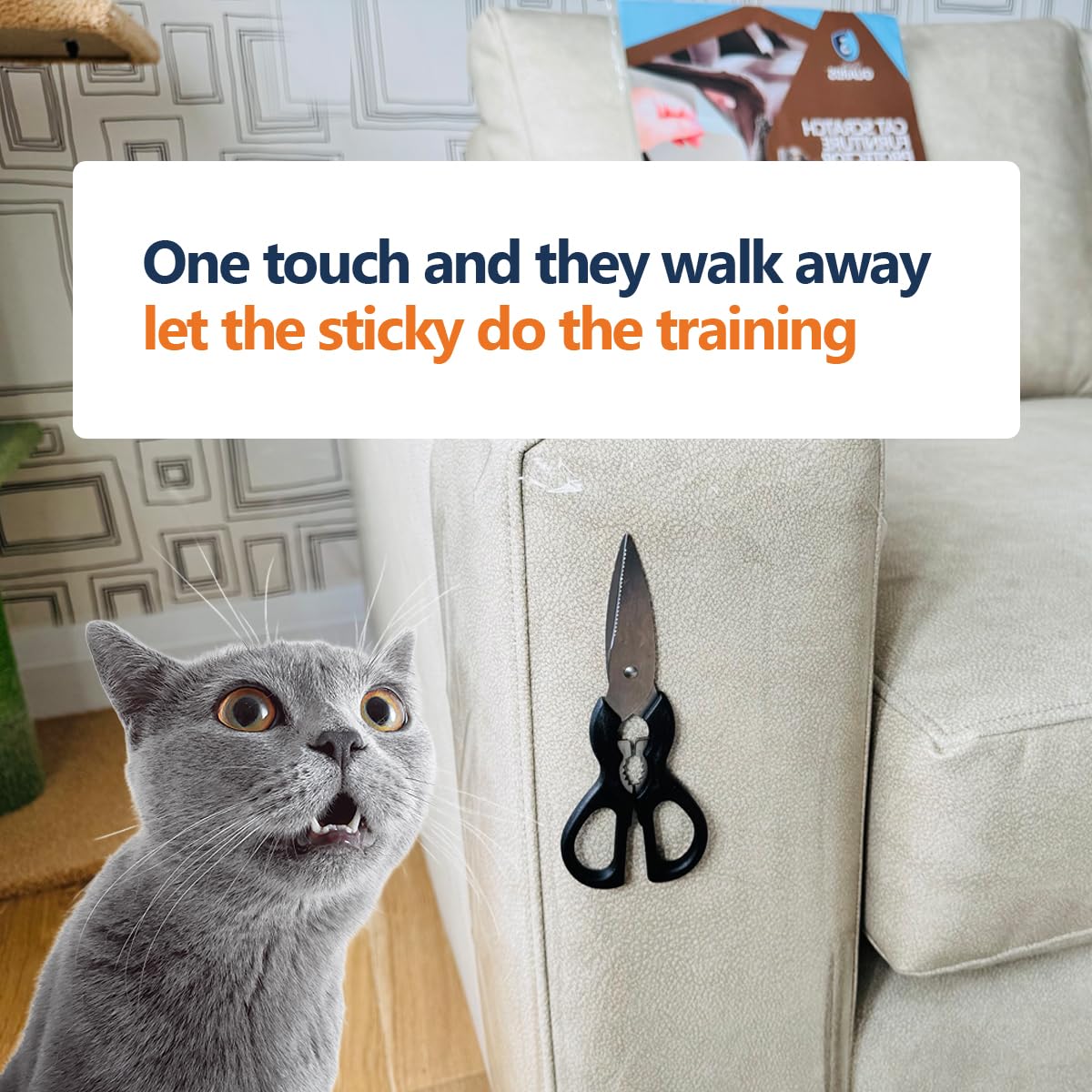 Cat Scratch Furniture Protector, 12-Pack Double-Sided Couch Furniture