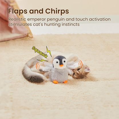 Potaroma Flapping Cat Toys Emperor Penguin, Rechargeable, Catnip