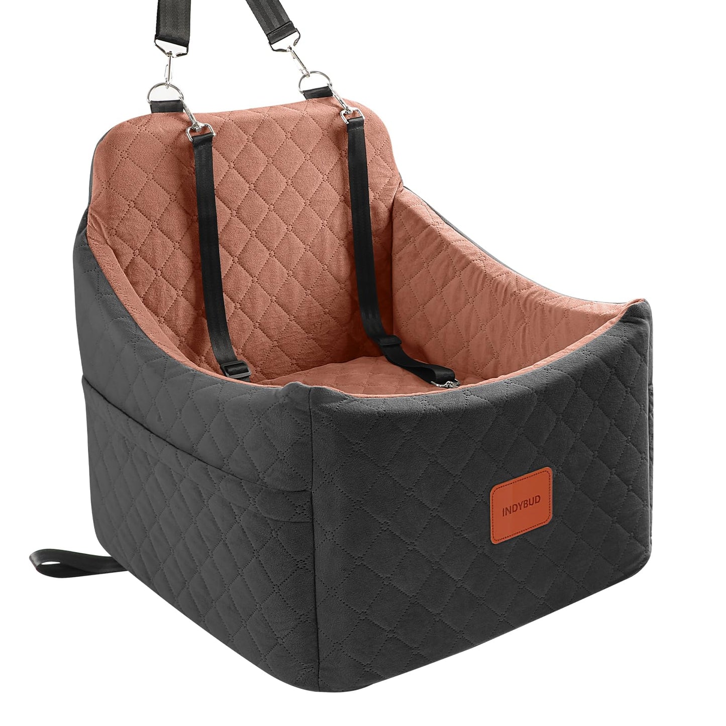INDYBUD Dog Car Seat for Small/Medium Dogs, Memory Foam Dog Seat