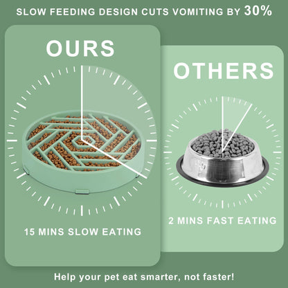 TOBYTO Slow Feeder Dog Bowls Large Medium Breed,Anti-Choking Puzzle