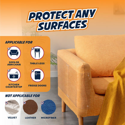 12 Pack Cat Scratch Furniture Protector Sheets Matte Finish Couch Sofa