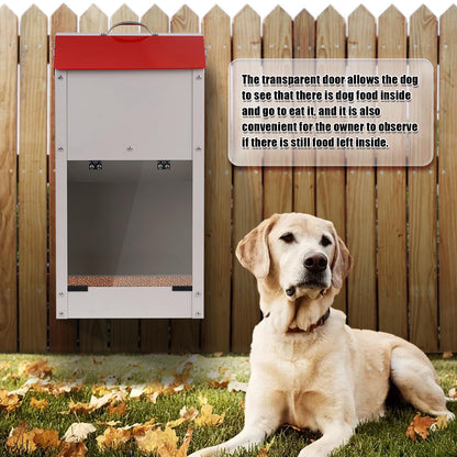 KHEARPSL Galvanized Automatic Dog Feeder Large Breed Dog Dispenser