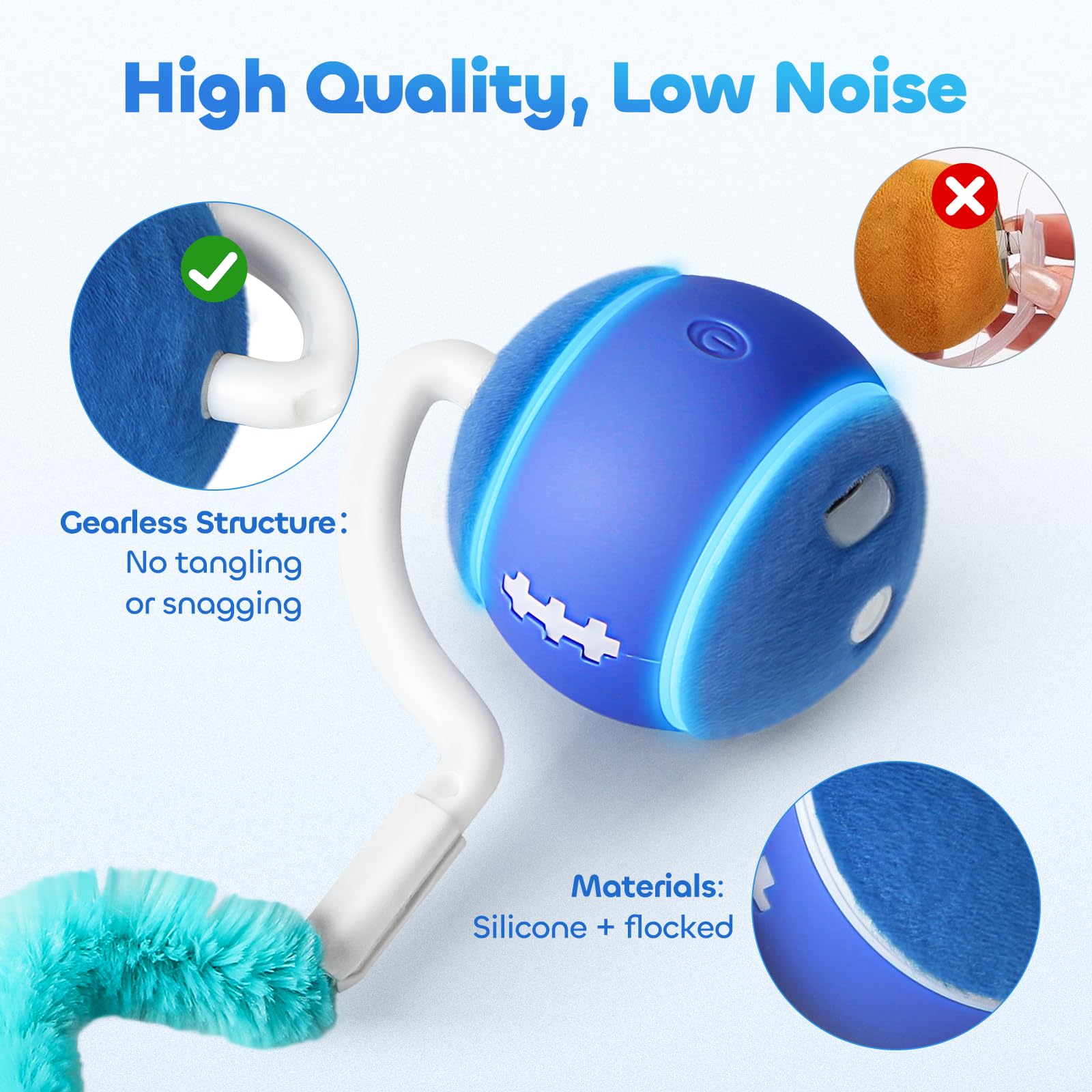 ddxcoo Automatic Interactive Cat Toy Ball for Indoor Cats, Ball